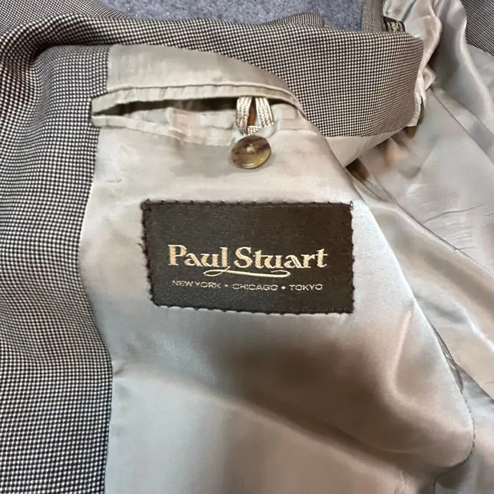 Paul Stuart 2 PC‎ Wool and Silk Suit Size 42-36 Tall/Long Made in Canada
